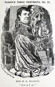 Ritratto illustrato di Mary Elizabeth Braddon (Maxwell) da Edward Linley Sambourne