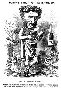 Matthew Arnold 1822-1888, poeta, critico ed educatore britannico, 1881 da Edward Linley Sambourne