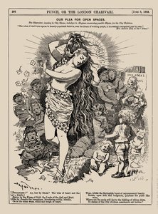 Il nostro appello per spazi aperti. Punch, giugno 1883, 1883 da Edward Linley Sambourne