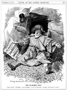 Il Riposo dei Pellegrini, caricatura di Paul Kruger, politico sudafricano da Edward Linley Sambourne