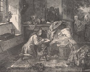 Il primo sforzo artistico di Benjamin West, da Illustrated London News da Edward Matthew Ward