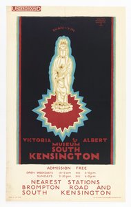 Poster, Victoria and Albert Museum, per London Underground, 1921 da Edward McKnight Kauffer