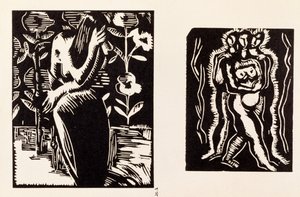 Studio, illustrazione da un volume contenente xilografie di sette artisti, pubblicato da Omega Workshops Ltd, Londra. da Edward McKnight Kauffer