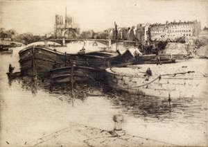 Vista di Notre Dame dalla Senna da Edward Millington Synge