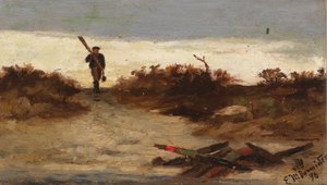 Pescatore in acqua