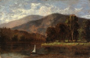 Senza titolo (barca a vela nel fiume) da Edward Mitchell Bannister