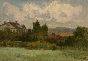 Case e alberi senza titolo, 1898 da Edward Mitchell Bannister