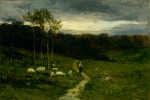 Donna che cammina lungo il sentiero, 1882