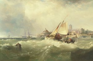 New Castle sul Delaware da Edward Moran