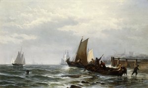 Newcastle sul Delaware, 1872 da Edward Moran