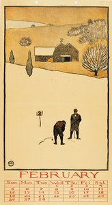 Calendario del Golf. Febbraio da Edward Penfield