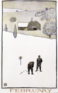 Golf sulla neve - in "Calendario del Golf" di Edward Penfield da Edward Penfield