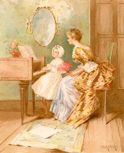La lezione di clavicembalo da Edward Percy Moran