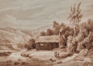 Paesaggio con cottage da Edward Pretty