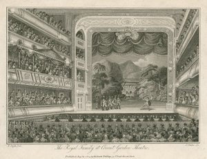 La famiglia reale al Covent Garden Theatre, Londra da Edward Pugh