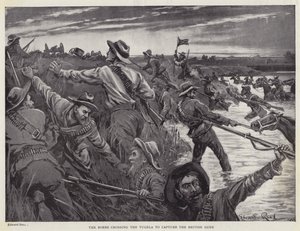 I Boeri attraversano il Tugela per catturare i cannoni britannici (litografia) da Edward Read