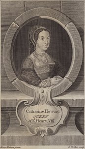 Catherine Howard, quinta moglie di Re Enrico VIII (incisione) da Edward Rooker