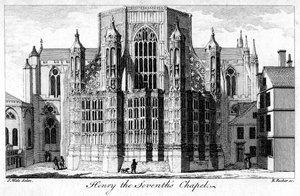 Cappella di Enrico VII, Abbazia di Westminster, Londra, XVIII secolo da Edward Rooker
