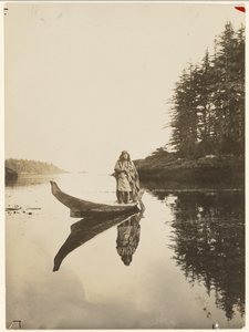 [A lungo la mia robusta imbarcazione sfida onda e marea] da Edward S. Curtis
