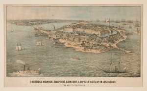 Fortezza Monroe, Old Point Comfort, & Hygeia Hotel, Va. nel 1861 & 1862 da Edward Sachse