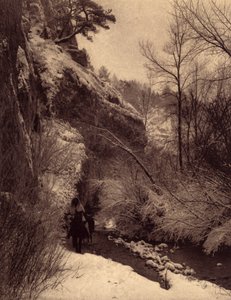 Passaggio della scogliera, scena invernale da Edward Sheriff Curtis