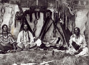 Interno del Lodge Piegan da Edward Sheriff Curtis