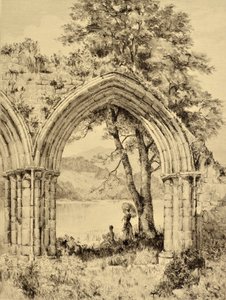 Il Forth: Lago di Menteith da Inchmahome Priory, c.1880 da Edward Slocombe