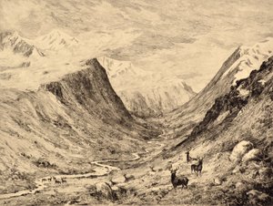 Il Dee delle Highlands: Incontro di Garchary e Larig Burns, c.1880 da Edward Slocombe