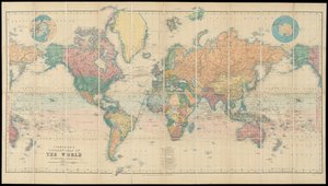 Mappa del mondo della biblioteca di Stanford in proiezione di Mercatore