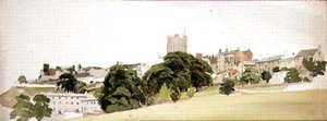 Veduta del Castello di Richmond, Yorkshire, c.1860