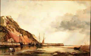Porto di Axmouth, Devon-Bassa marea