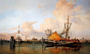 Sera prima del maltempo sulla laguna, Venezia