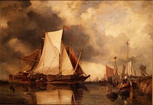 Barche da pesca arenate sullo Schelda da Edward William Cooke