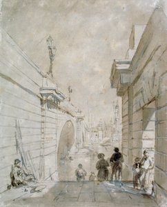 London Bridge visto da nord dal piano superiore dei gradini vicino a Tooley Street da Edward William Cooke