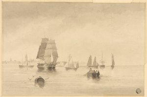 Rye - Costa meridionale vicino a Hastings da Edward William Cooke