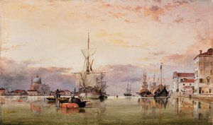 Il Canale della Giudecca con il Redentore oltre da Edward William Cooke