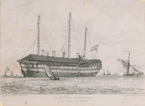 La Hastings in ordinario nel Medway da Edward William Cooke