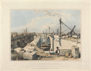 Il vecchio e il nuovo London Bridge da Edward William Cooke