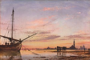 Vista sulla Laguna, Venezia, Tramonto, 1850