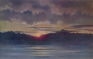 Un tramonto di aprile da Hut Point, guardando a ovest, 1911, 1913