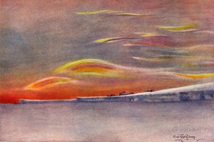 Nuvole iridescenti: vista a nord da Cape Evans, 1911, 1913 da Charles Edward Wilson