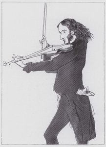 Niccolò Paganini da Edwin (after) Landseer