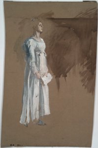 Una figura in abito classico da Edwin Austin Abbey