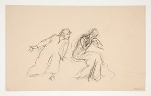 Angelo e Isabella (studio per .1104) - Atto II, Scena IV, Misura per Misura da Edwin Austin Abbey