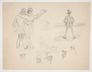 Studi di figure maschili assortite da Edwin Austin Abbey