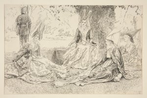 Davanti alla principessa da Edwin Austin Abbey