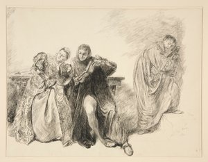 Bianca e Lucentio, da Atto III, Scena i, La bisbetica domata da Edwin Austin Abbey