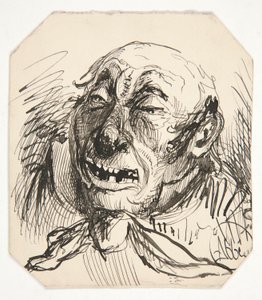 Caricatura di un uomo calvo da Edwin Austin Abbey