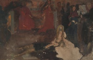 Studio compositivo per La scena del dramma in Amleto, Atto III, Scena II