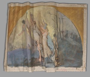 Studio compositivo, per Lo Spirito della Luce, Rotonda, Campidoglio dello Stato della Pennsylvania, Harrisburg da Edwin Austin Abbey